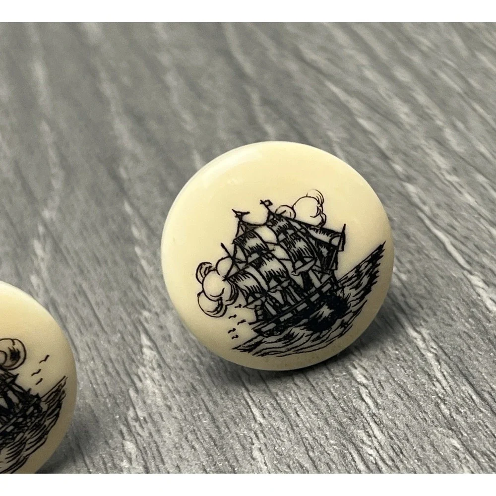 Vintage 1/20 12KT GF Ship Sailing Cufflinks Nautical Maritime Theme